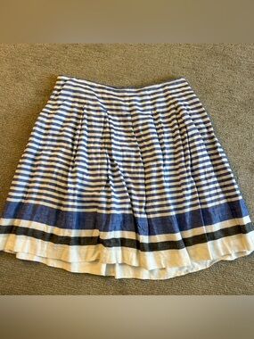 Talbots striped white and blue skirt